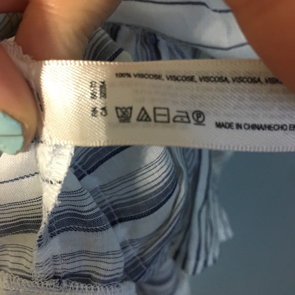 Sold Anthropologie Eloise striped tiered chemise S - Picture 5 of 8